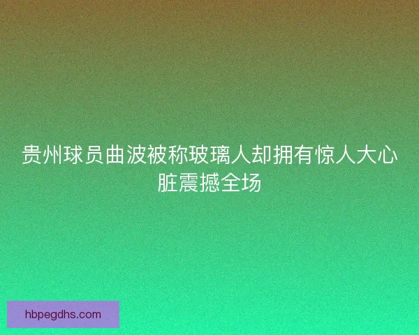 贵州球员曲波被称玻璃人却拥有惊人大心脏震撼全场 贵州球员曲波被称玻璃人却拥有惊人大心脏震撼全场